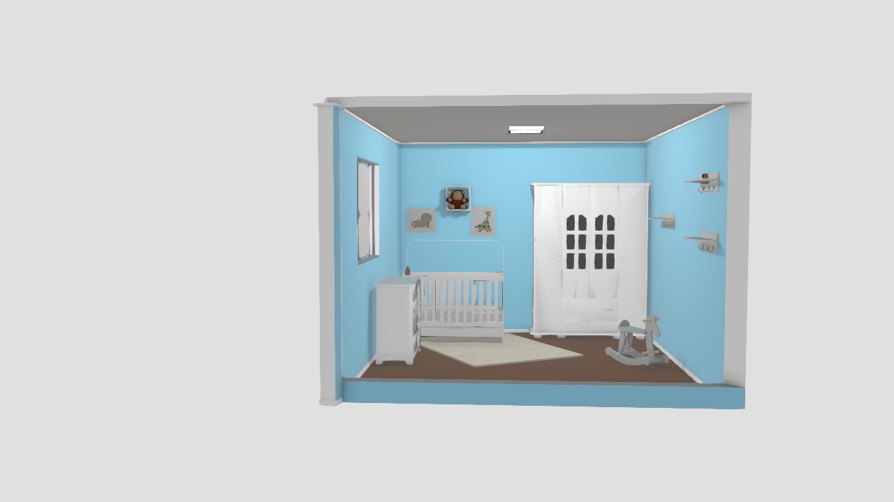 simulação quarto de bebe menino