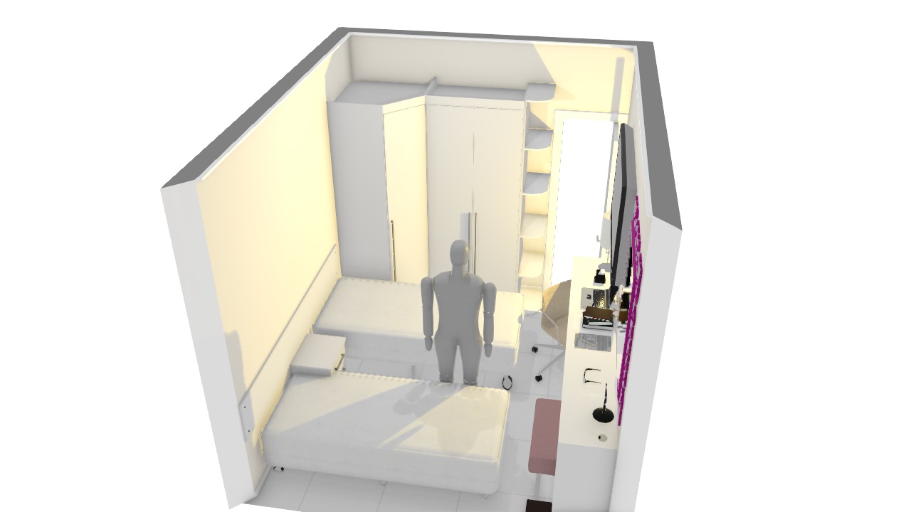 quarto planejado com duas cama de solteiro