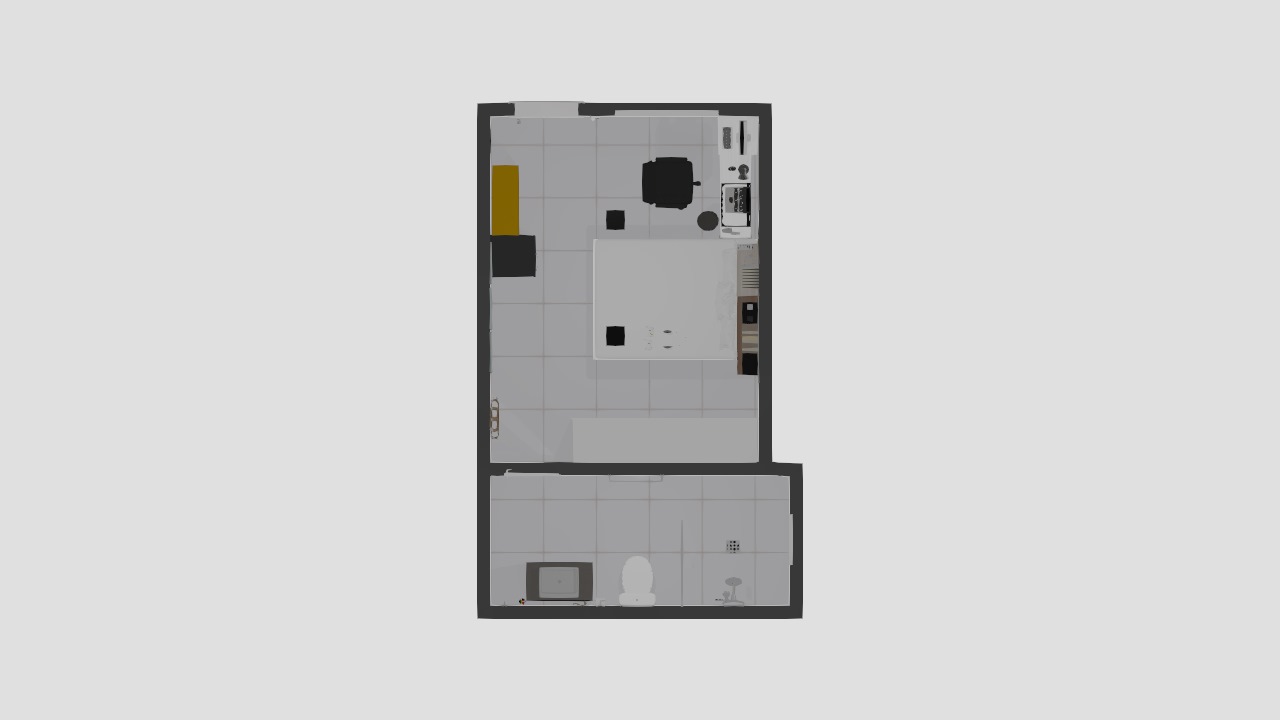 Quarto 3x4 + Banheiro 3x1,5