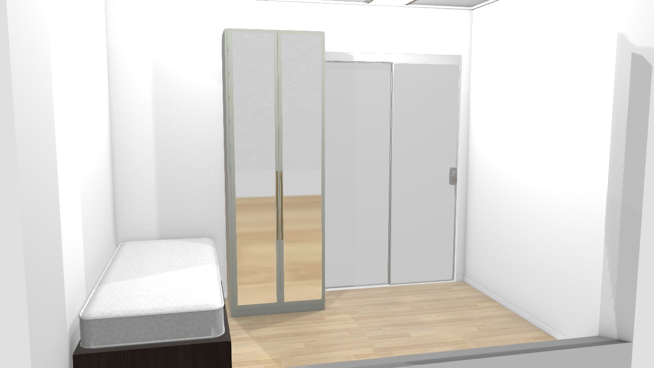 quarto base com porta para sala