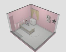 simulação quarto de bebe menina