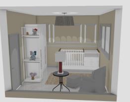 simulação quarto de bebe menina