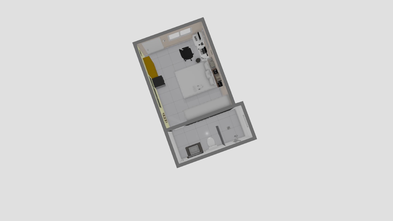 Quarto 3x4 + Banheiro 3x1,5