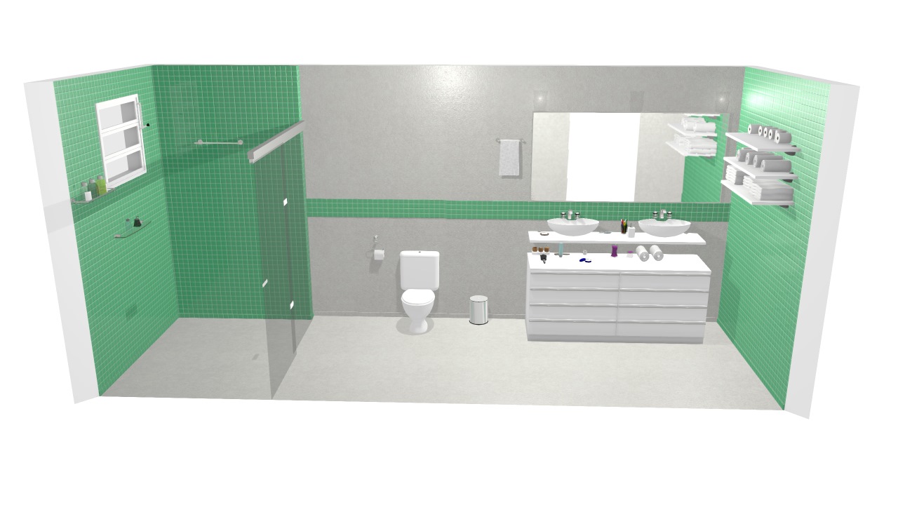 Banheiro maça verde