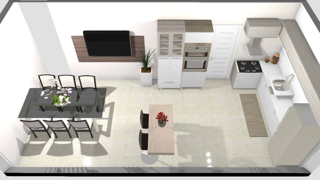 Cozinha integrada sala  integrada 