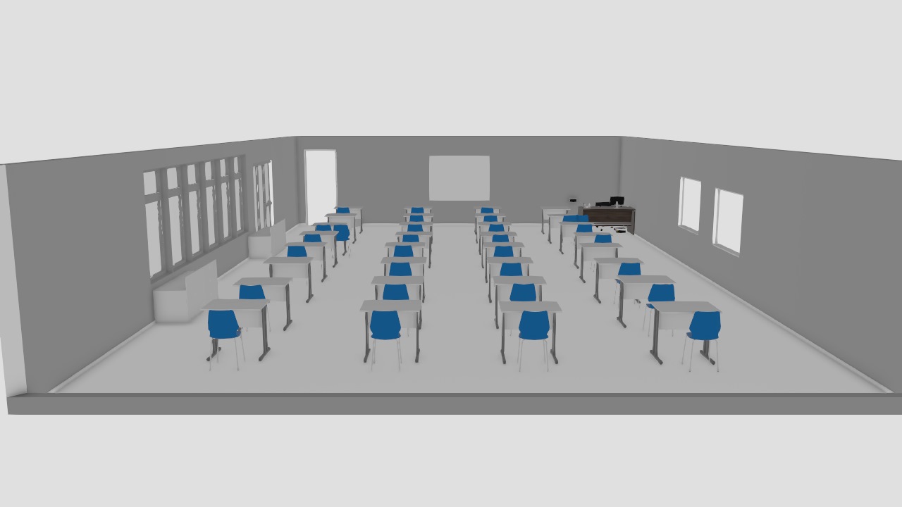 Sala de aula  baixo orçamento