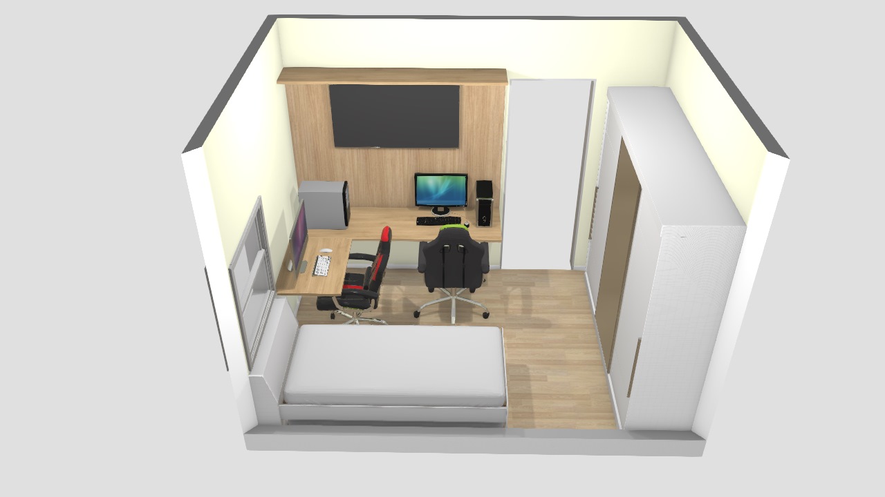 Projeto do Quarto com bancada L