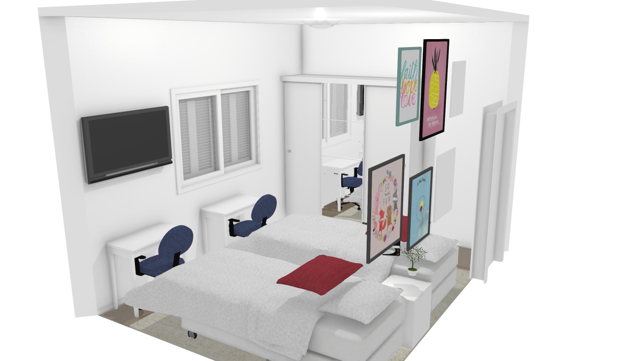 quarto tv janela