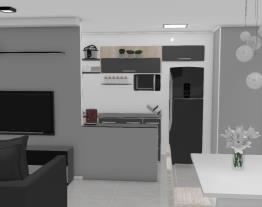 Projeto Salas + cozinha Apartamento 