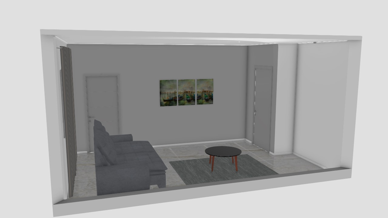 Sala simples para apartamento 