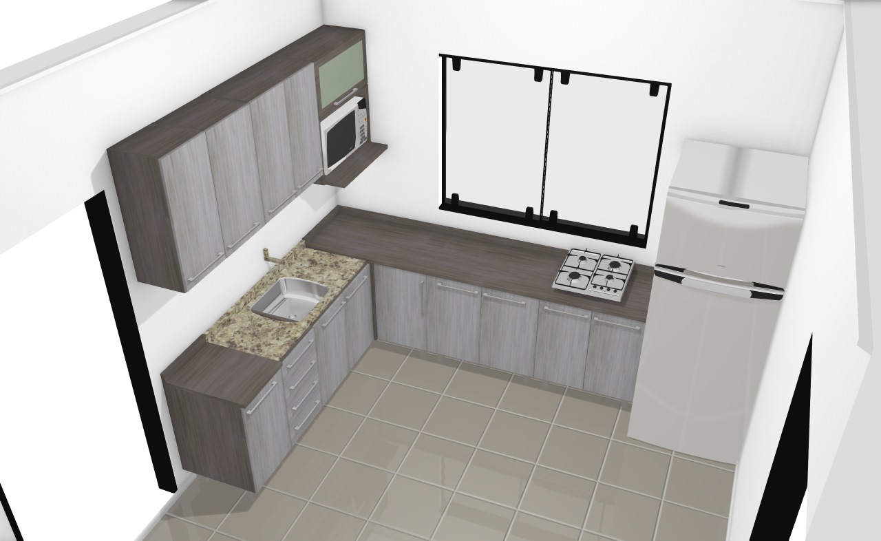 CLIENTE DILVANA (Montar a cozinha suspensa do chão, se necessário cortar o tampo para o cooktop)