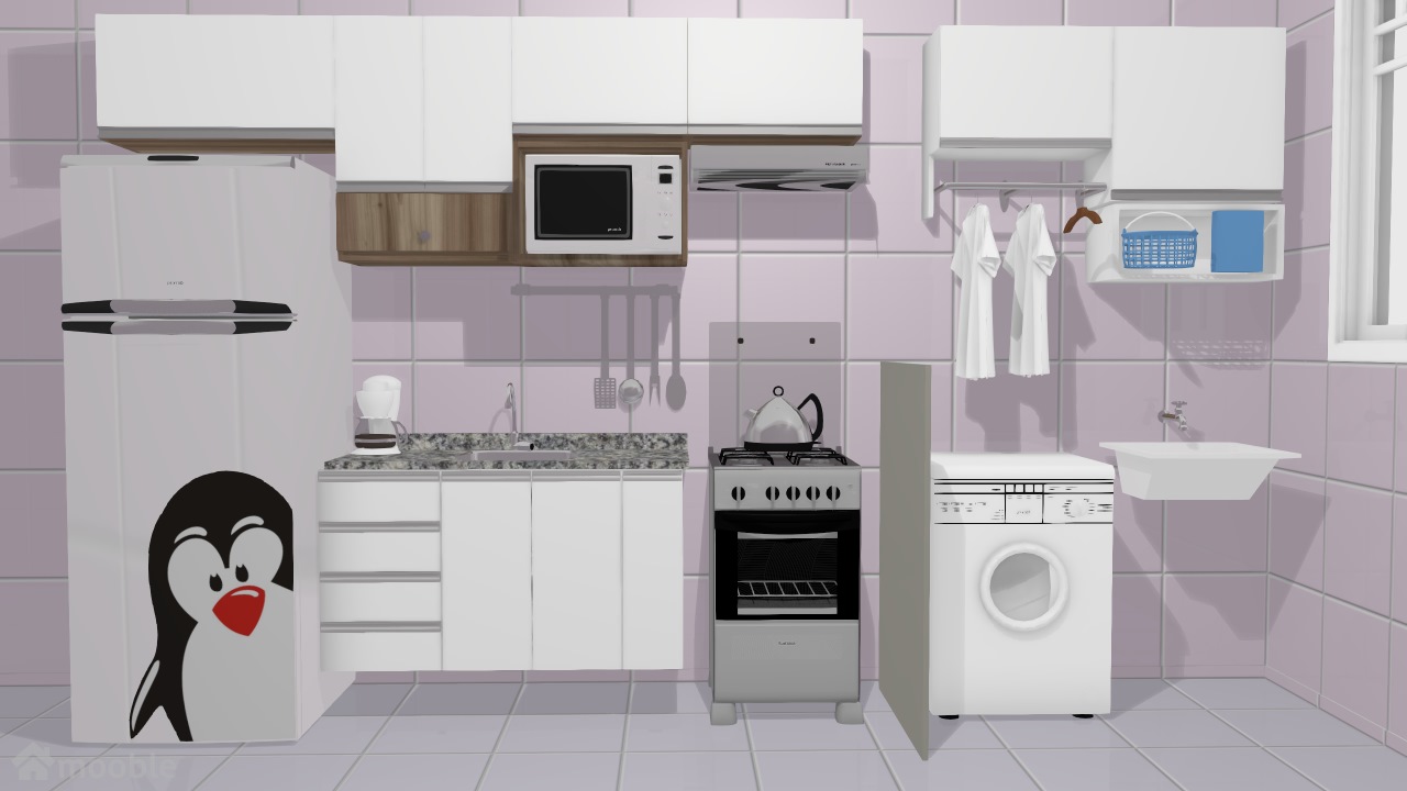 Cozinha + Área de Serviço - Opção 02