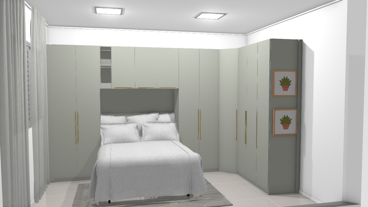 Dormitorio com cama embutida - Fabrica Henn