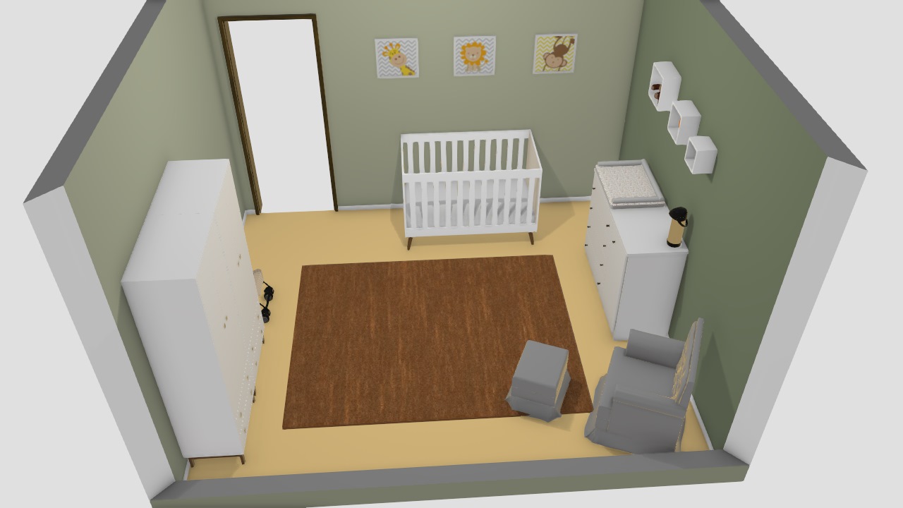 simulação quarto de bebe menino