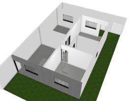 Construtor Sorocaba: Esta é à casa em 3D da planta baixa, 7 x 22 M.