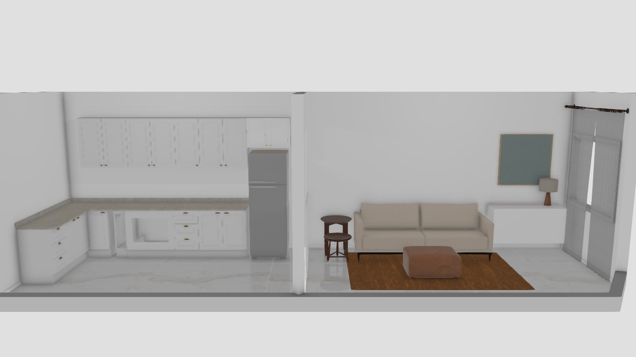 sofa nalu + rack branco