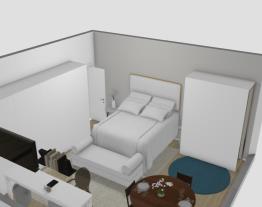 Quarto layout alteração da posição da cama
