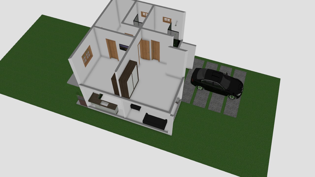 Casa terrea 3Q 7x10