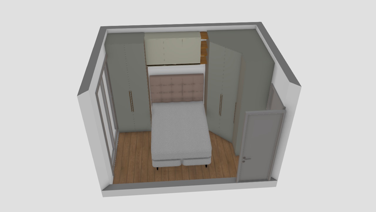 Quarto - plano e plano 28m2