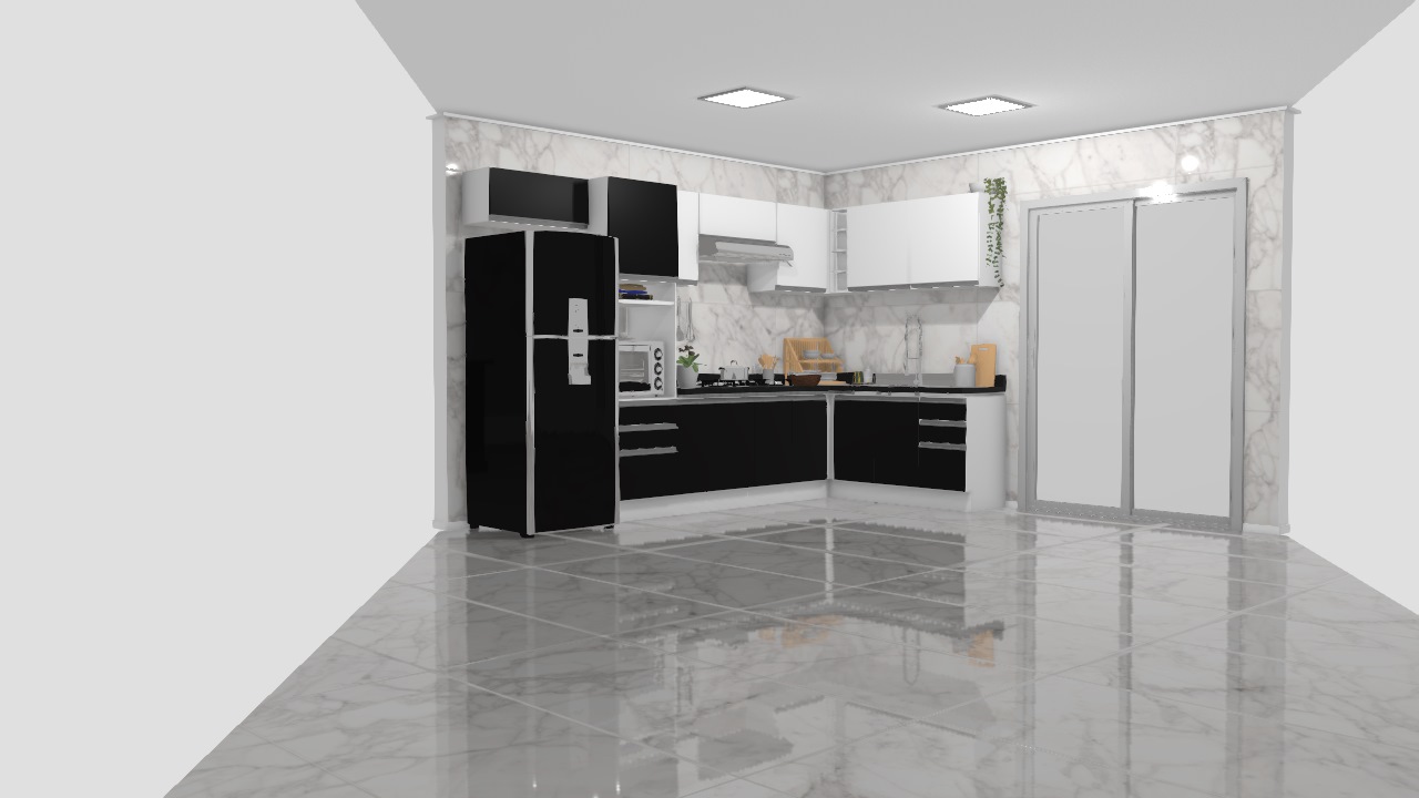 PROJETO MADESA 31 Glamy Branco/Preto