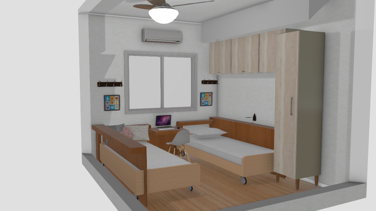 Quarto irmaos com projetor