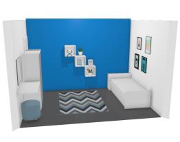 quarto adolecente azul