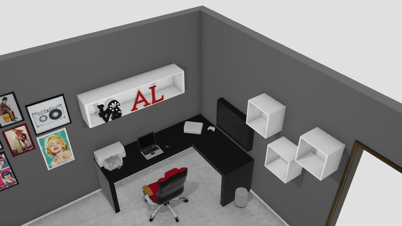 Setup Gamer de Witalo  Planta 3D - Mooble Henn