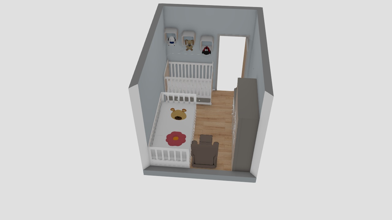 simulação quarto de bebe menino