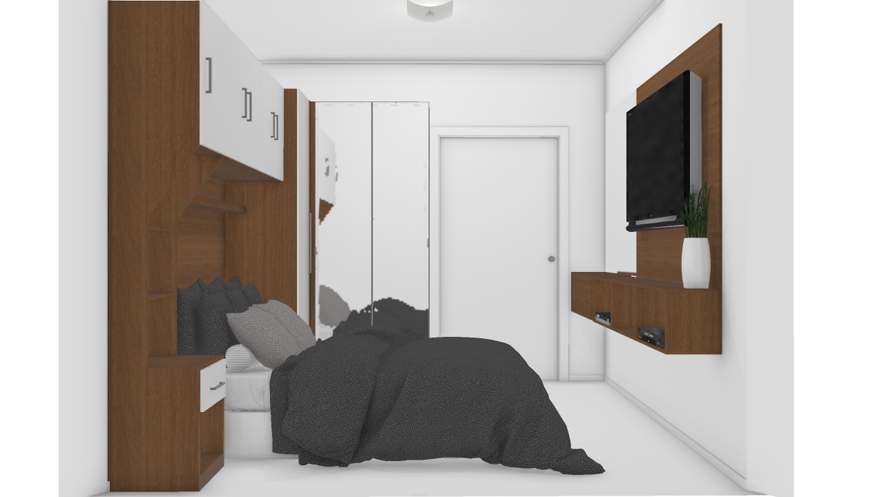 Dormitório Casal 3x4 com Home e Penteadeira
