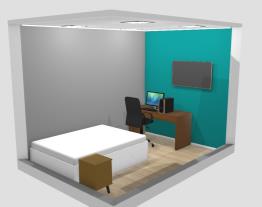 Quarto cama reta