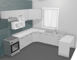 Cozinha Modulada Completa 11 Módulos com Prateleira e Bancada Clean Branco/Amarelo/Preto - Morata 