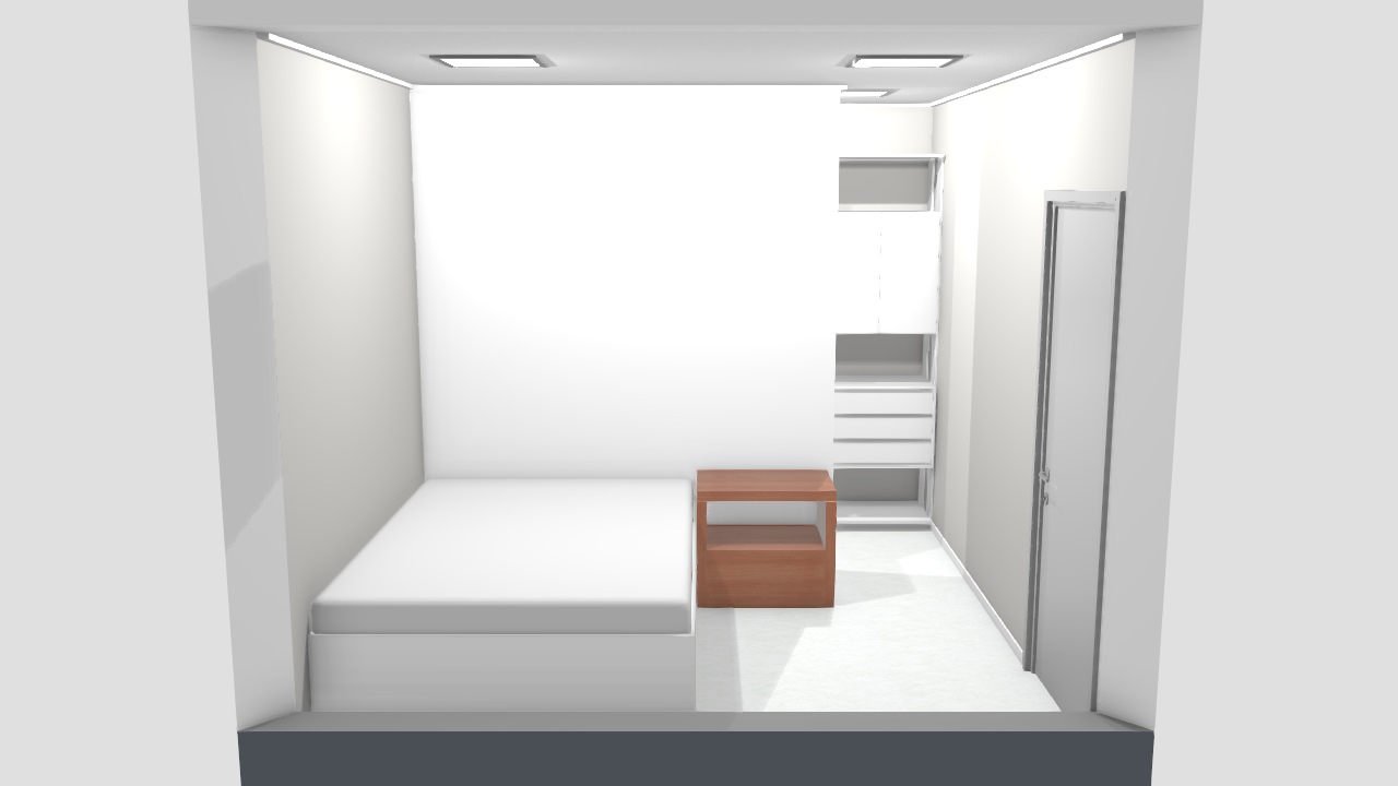 quarto com o closet