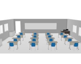 Sala de aula  baixo orçamento
