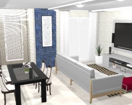 Projeto - sala de estar/jantar integrados 