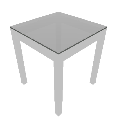 Mesa de Canto com Vidro (555x490x490)