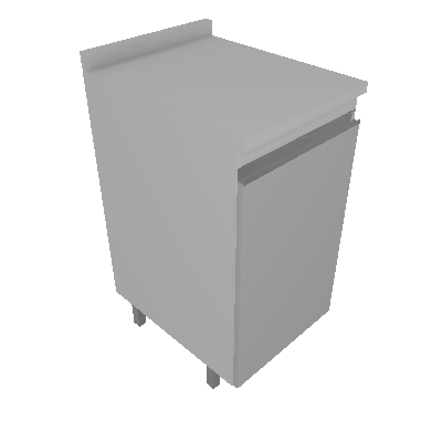 Caixa Branco MDP/ Balcão 1 Porta 40cm