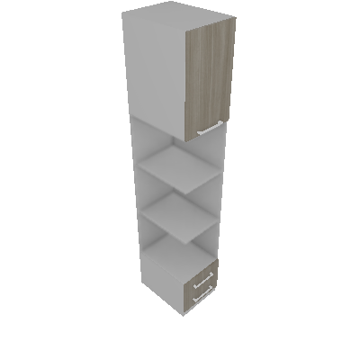 Caixa Branco MDP/ Criado Alto (Dir.) 40cm