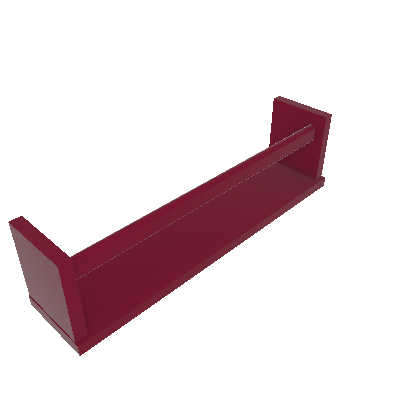 Prateleira com Suporte 45x10cm Madeira Vermelha Box Spaceo (89070044)