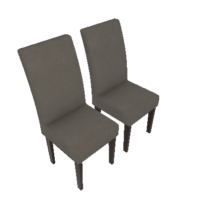 Conjunto de 2 Cadeiras Grécia  Castor Veludo Creme - Rufato