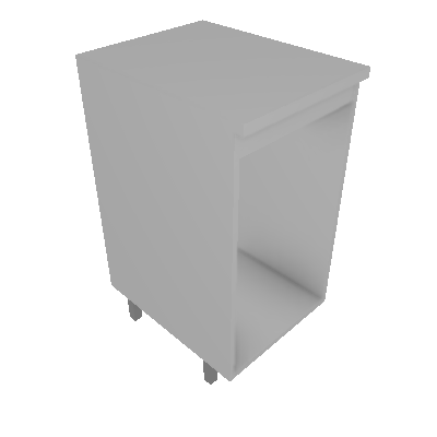 Caixa Branco MDP/ Balcão 1 Porta 40cm