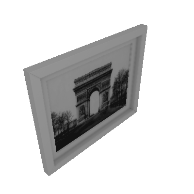 Quadro Contemporâneo Arco 27 x 33 cm Branco - Kapos